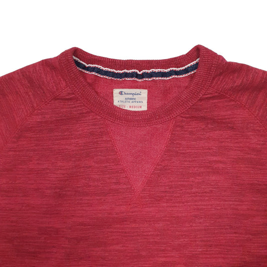 Mens Red Champion Crewneck Jumper