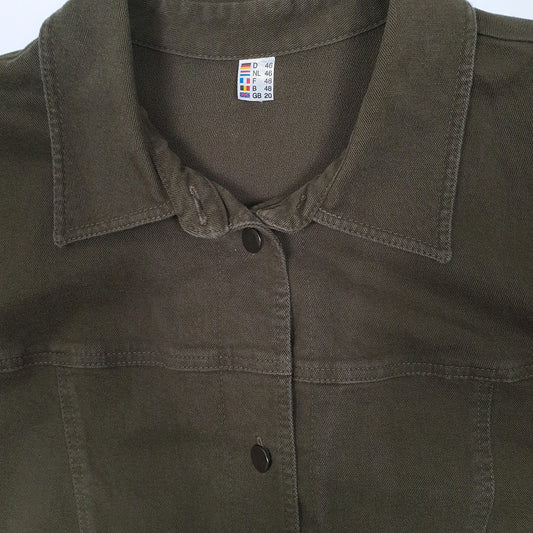 Womens Khaki Unbranded Vintage Canvas Trench Coat