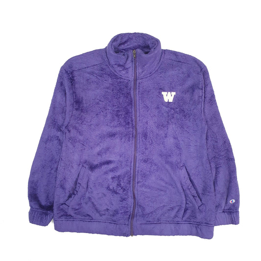 Womens Purple Champion Fluffy Full Zip Jumper