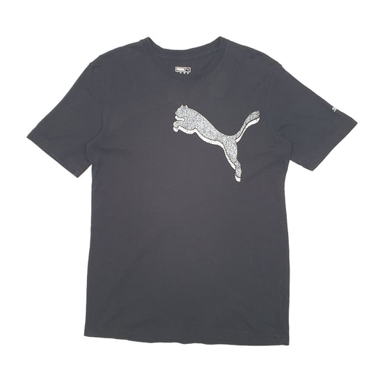 Mens Black Puma Short Sleeve T Shirt