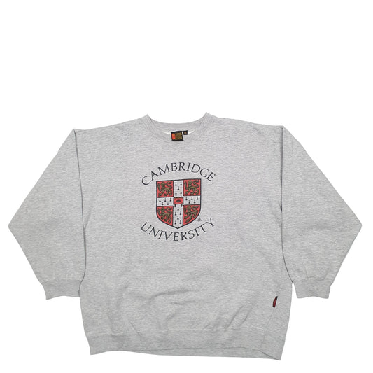 Mens Grey Cotton Ridge Cambridge University Crewneck Jumper
