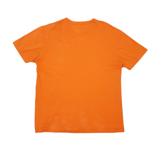 Mens Orange Polo Ralph Lauren Spellout Short Sleeve T Shirt