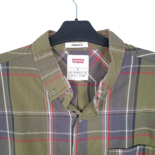 Mens Khaki Levis Long Sleeve Shirt