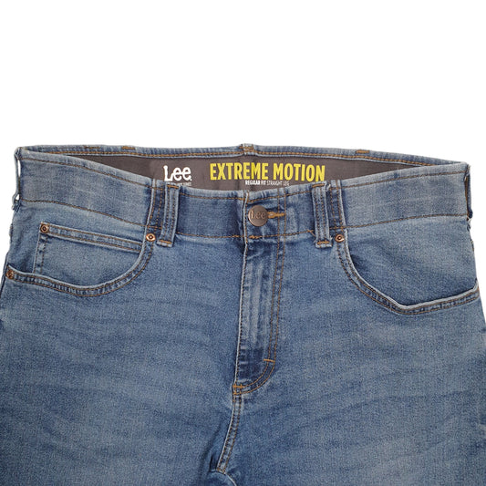 Mens Blue Lee Extreeme Motion Stretch Fit Casual JeansW34 L29