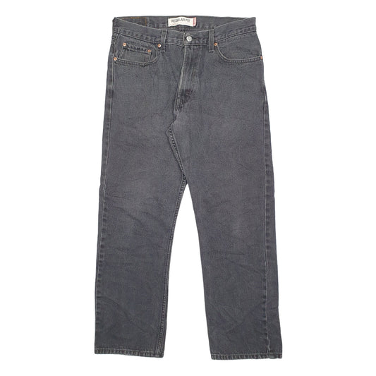 Mens Black Levis 505 JeansW33 L30