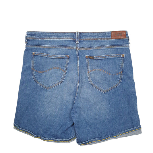 Womens Blue Lee Denim Shorts
