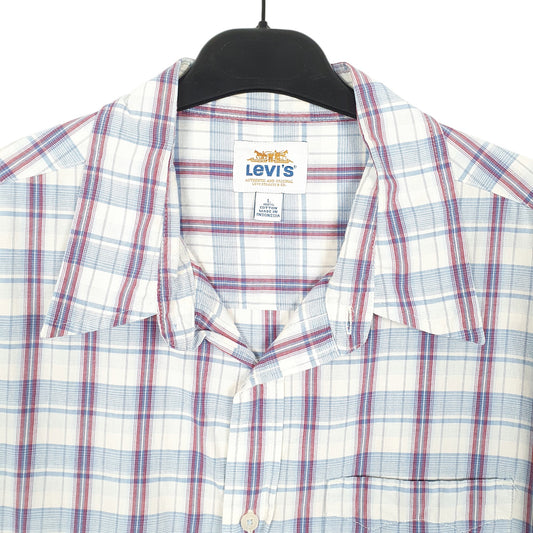 Mens White Levis Short Sleeve Shirt