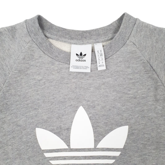 Mens Grey Adidas Crewneck Jumper