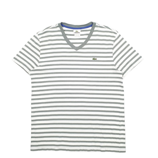 Mens White Lacoste Short Sleeve T Shirt