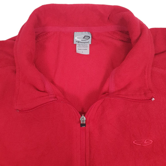 Mens Red Champion Quarter Zip Jumper