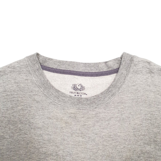 Mens Grey Fruit Of The Loom Crewneck Jumper