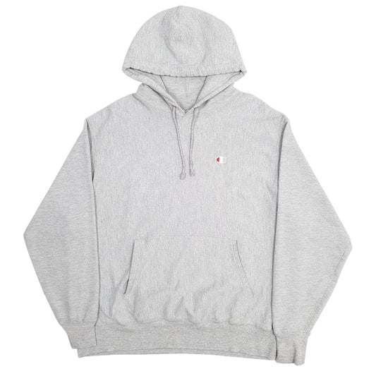 Mens Grey Champion Reverse Weave Hoodie Jumper