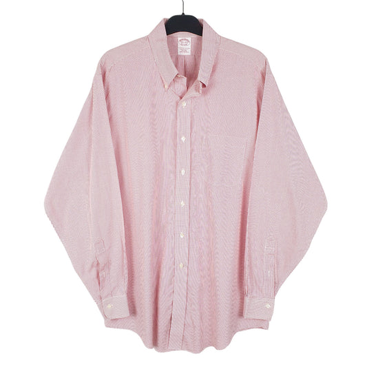 Mens White Brooks Brothers Traditional Long Sleeve Shirt