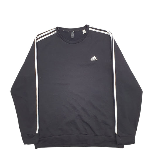 Mens Black Adidas Crewneck Jumper