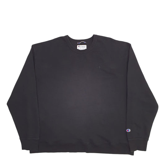 Mens Black Champion Crewneck Jumper