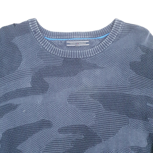 Mens Navy Tommy Hilfiger Knit Crewneck Jumper