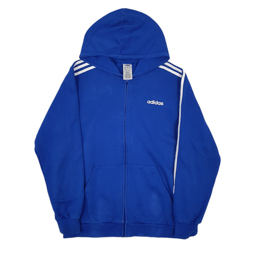 Mens Blue Adidas Full Zip Jumper