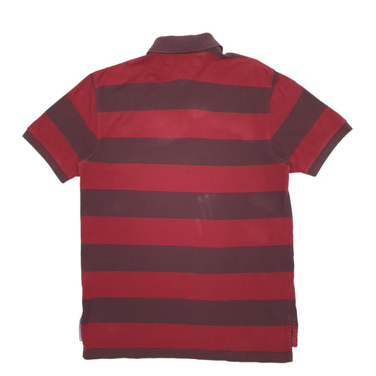 Mens Burgundy Tommy Hilfiger Short Sleeve Polo Shirt