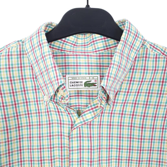 Mens Green Lacoste Chemise Short Sleeve Shirt