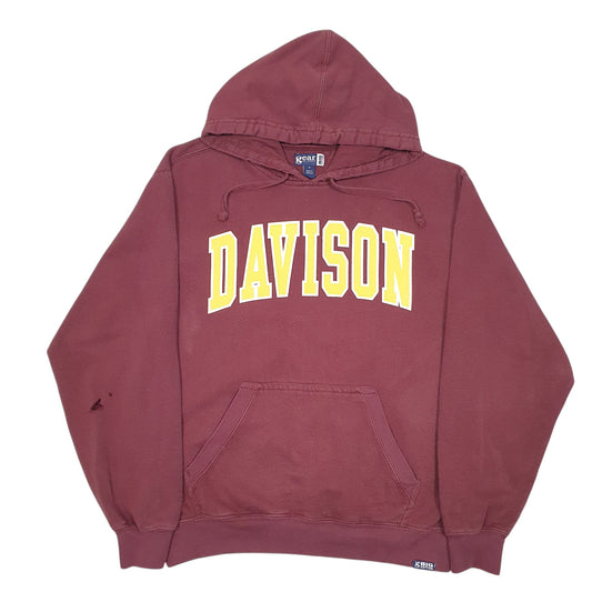 Mens Burgundy Gear For Sports Davison Spellout College USA Hoodie Jumper