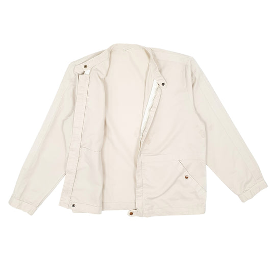 Mens Beige Unbranded Full Zip Coat