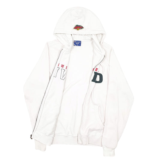 Mens White Champion Minnesota Wilds Full Zip Jumper