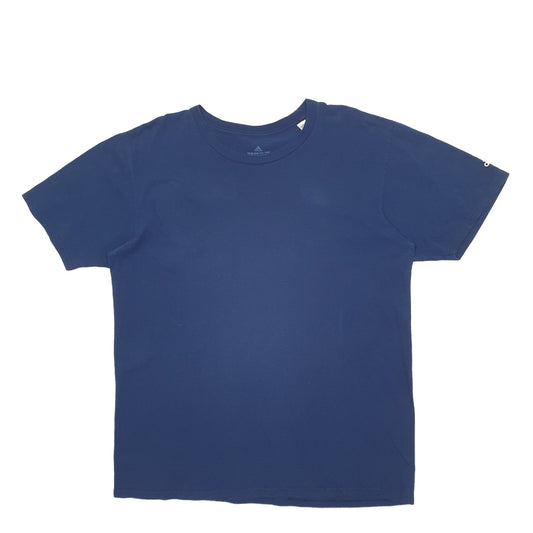 Mens Blue Adidas Short Sleeve T Shirt