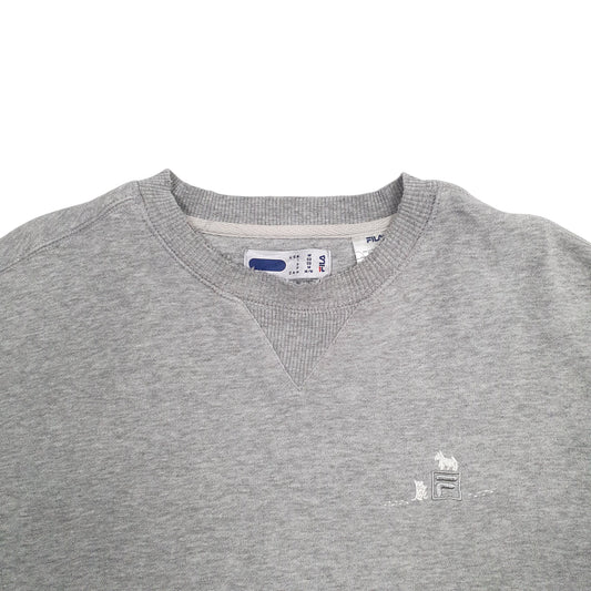 Womens Grey Fila Crewneck Jumper