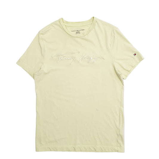 Mens Yellow Tommy Hilfiger Short Sleeve T Shirt