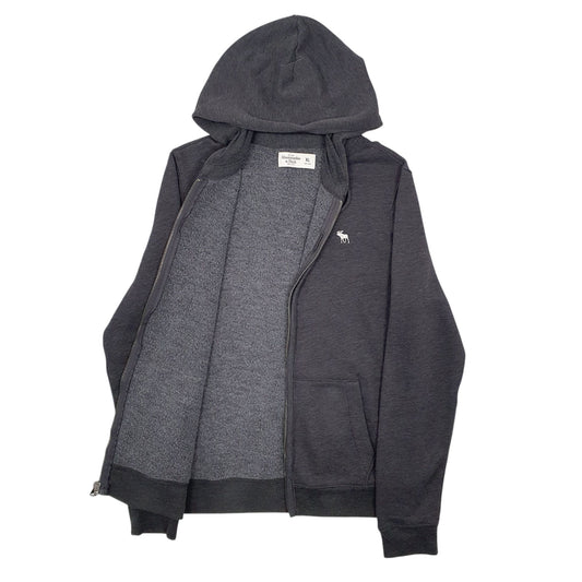 Mens Grey Abercrombie & Fitch Full Zip Jumper