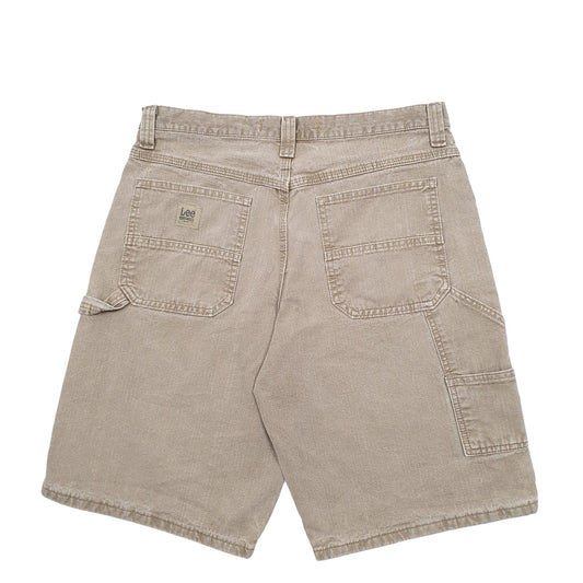 Mens Beige Lee Dungarees Carpenter Shorts