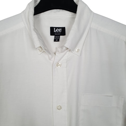 Mens White Lee Long Sleeve Shirt
