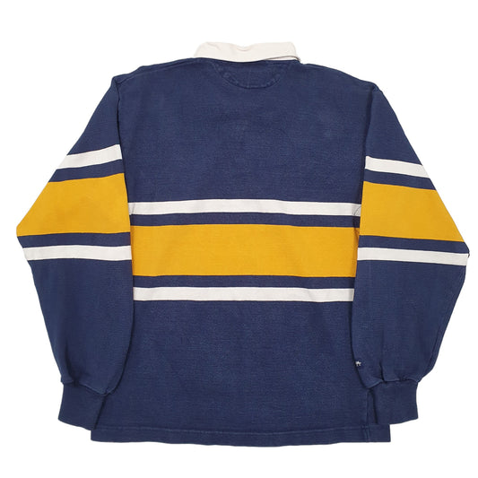 Mens Navy Barbarian Rugby St Lawrence College Long Sleeve Polo Shirt