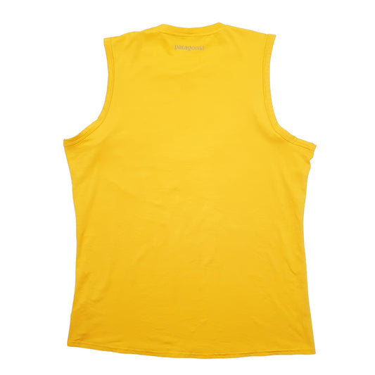 Mens Yellow Patagonia Active Sports Short Sleeve T Shirt