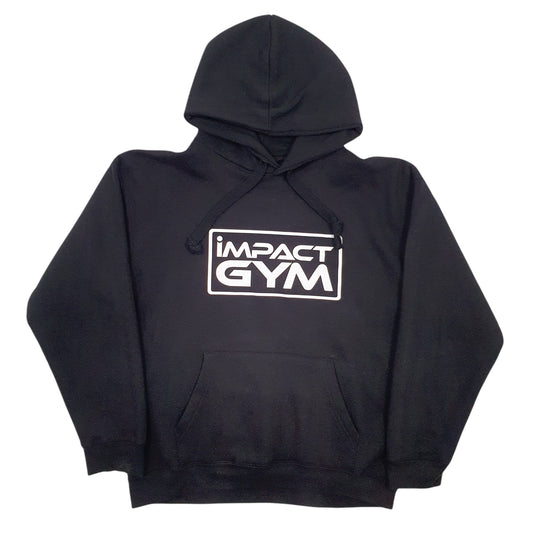 Mens Black Cotton Ridge Impact Gym Hoodie Jumper