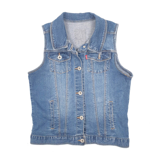 Womens Blue Levis Vest Gilet Coat