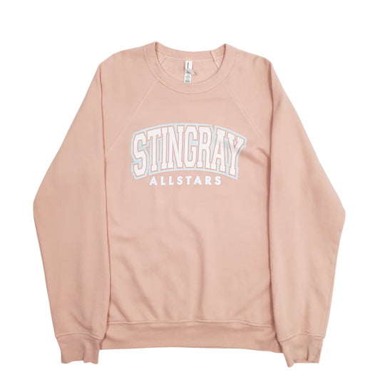 Womens Peach Bella + Canvas Stingray Allstars Spellout Crewneck Jumper