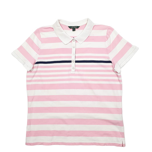 Womens Pink Lauren Ralph Lauren Short Sleeve Polo Shirt