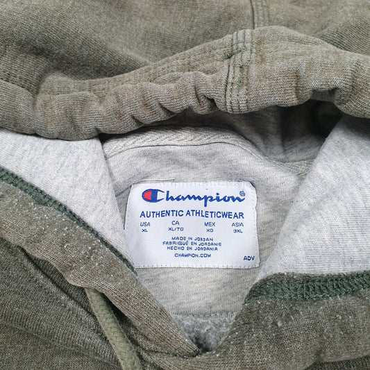 Mens Khaki Champion Hoodie Jumper