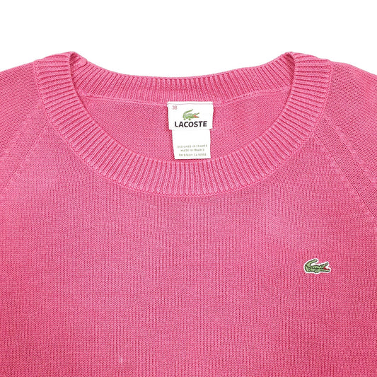 Womens Pink Lacoste Knit Crewneck Jumper