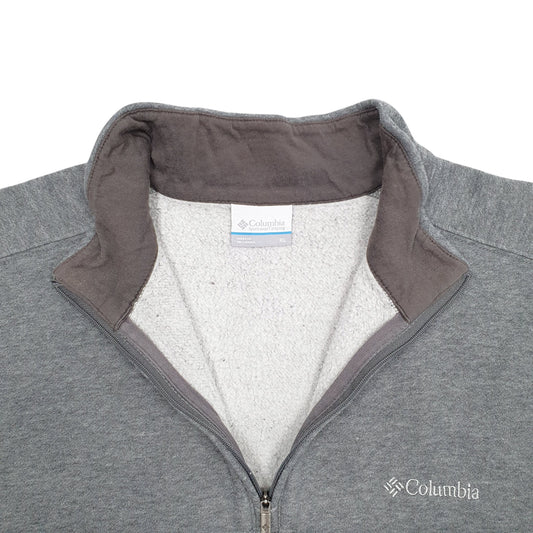 Mens Grey Columbia Quarter Zip Jumper