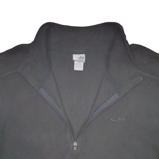 Mens Black Champion Quarter Zip Jumper