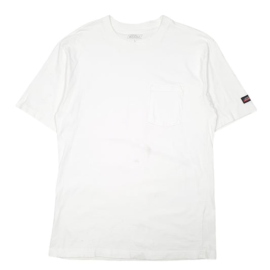 Mens White Dickies Pocket Workwear Short Sleeve T Shirt