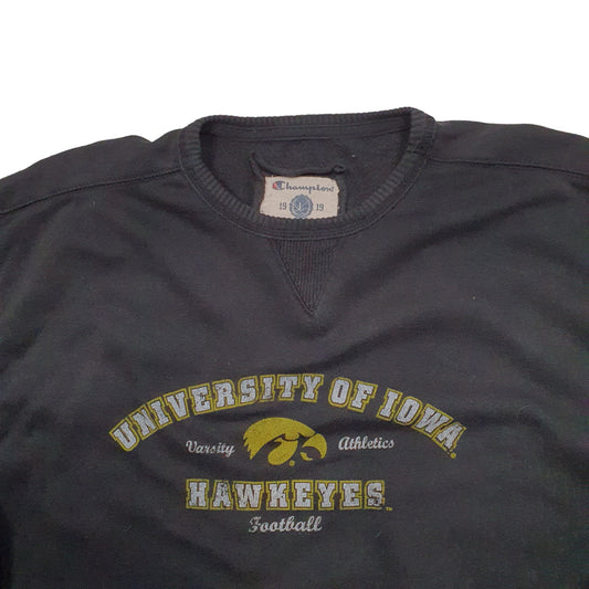 Mens Black Champion USA College Crewneck Jumper