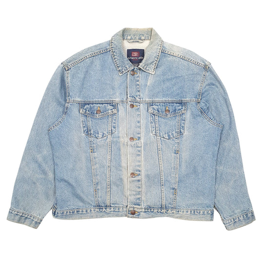 Mens Blue Faded Glory Type 3 Trucker Coat