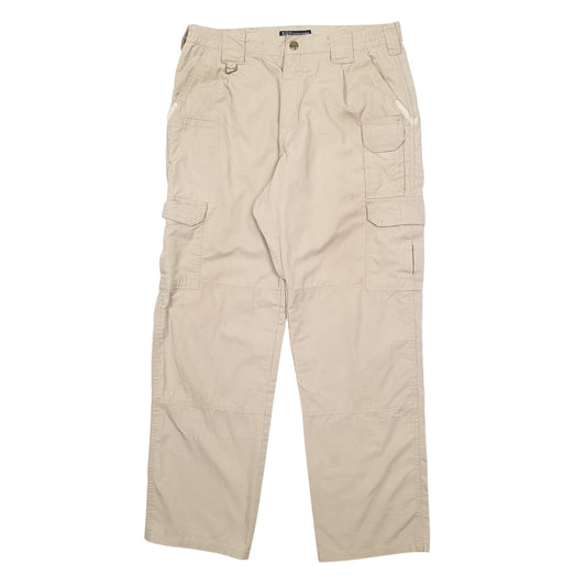 Mens Beige 5.11 Tactical Cargo Trousers