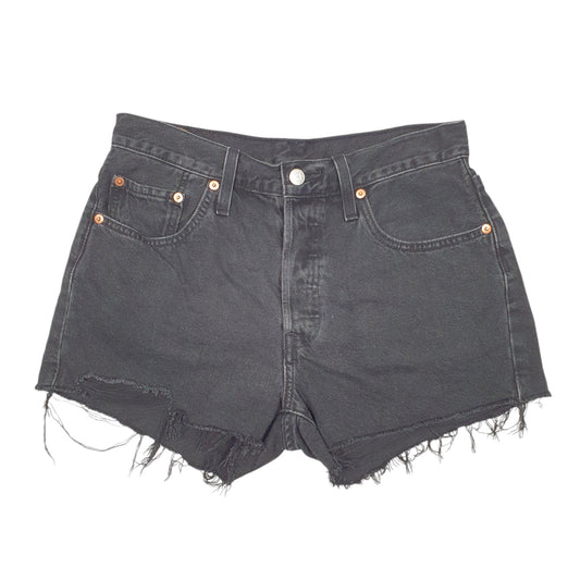 Womens Black Levis 501 Denim Jorts Hot Pants Denim Shorts