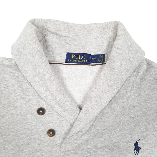 Mens Grey Polo Ralph Lauren Shoal Neck Jumper