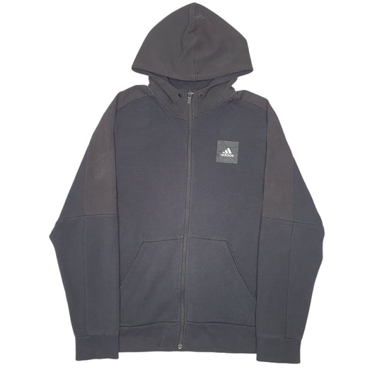Mens Black Adidas Hoodie Full Zip Jumper