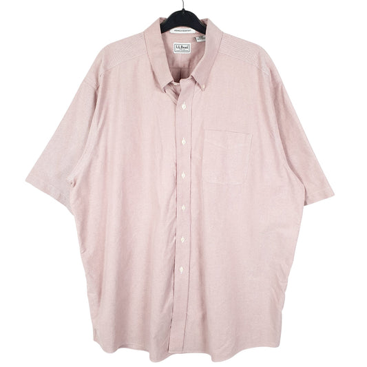 Mens Red L.L.Bean Oxford Short Sleeve Shirt